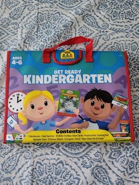 School Zone Get Ready Kindergarten Learning Playset, comprehensive Kit For 4-6Y